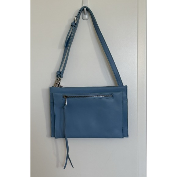 Sam Edelman Handbags - Sam Edelman Maisie Passport Crossbody Light Blue Leather Travel/Everyday Bag